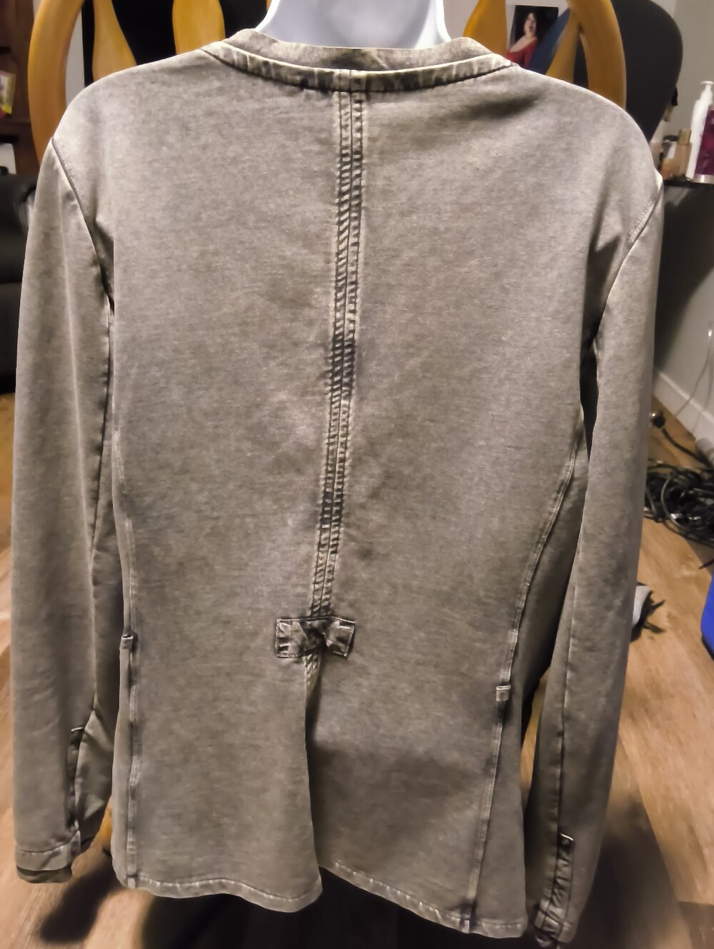 Sandwich_ Women's Grey Acid Wash Cardigan Blazer - Picture 6 of 7